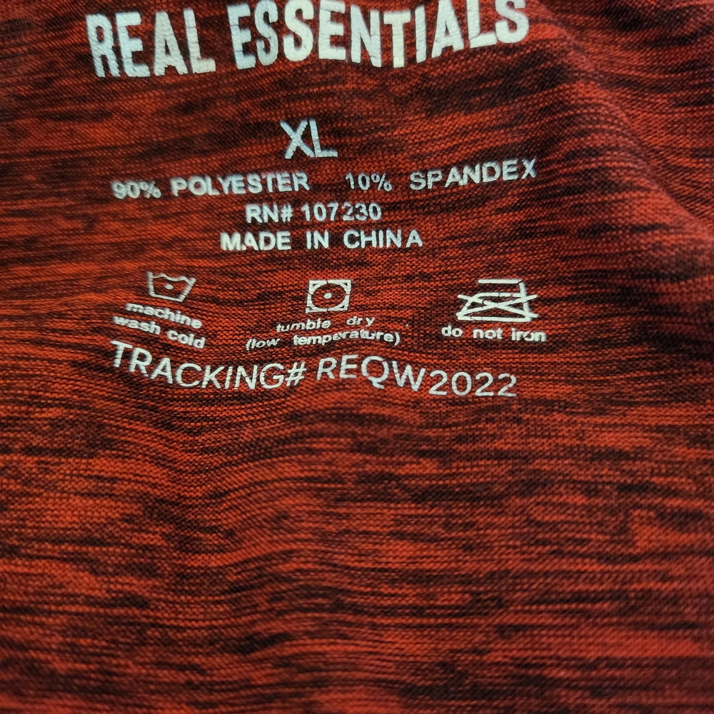 Essentials Men's Heathered Red Short Sleeve Tee - Picture 2 of 2